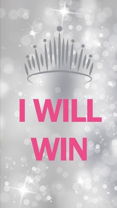 the words i will win with a crown on it