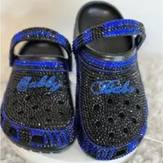 Poshmark Pay Does Not Work For My So The Next Safest Thing Is Paypal! Kid Birthday Outfits, Bedazzled Shoes, Crocs Black, Women's Crocs, Shoes Blue, Crocs Shoes, Blue And Black, Blue Shoes, Birthday Outfit