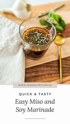 an easy and tasty miso and soy marinade recipe