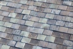 a close up view of a tiled roof