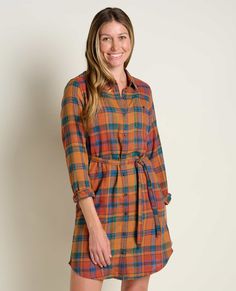 Made entirely from recycled cotton (even our own fabric scraps) and recycled polyester (post-consumer plastic bottles), wearing this soft shirtdress feels good in more ways than one.DetailsFit: Shift silhouette with self-fabric belt at waist and drop tails, hits above the kneeDress lengths by size: XS: 37" S: 37 1/2" M: 38" L: 38 1/2" XL: 39" Feel: Soft, lightweight herringbone twill flannel made from post-consumer plastic bottles and salvaged cotton textilesFeatures: Single button through chest Paper Sleeves, Cotton Textile, Knee Dress, Fabric Belt, Womens Size Chart, Shirtdress, Toad, Used Clothing, Free Bag