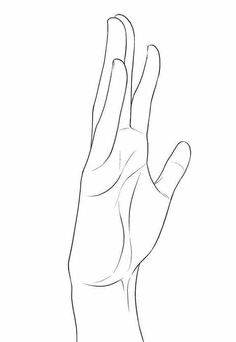 a drawing of a hand holding something in it's left hand with the middle finger extended