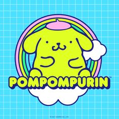 a cartoon dog with the word pompompuin on it