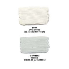 three shades of white paint with different colors