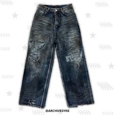 Dirty Jeans, All Star, Balenciaga, Pants, Quick Saves, Black, Trousers