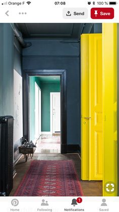 Interior Design Basics, Airy Room, Yellow Doors, Design Basics, Malmo, Scandinavian Home, Black Walls, Cafe Bar