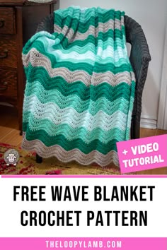 the free wave blanket crochet pattern