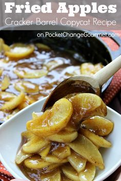 a white plate topped with sliced bananas and caramel sauce