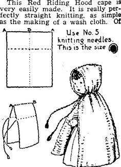 the instructions for how to make a doll with sewing needles and paper towels on it