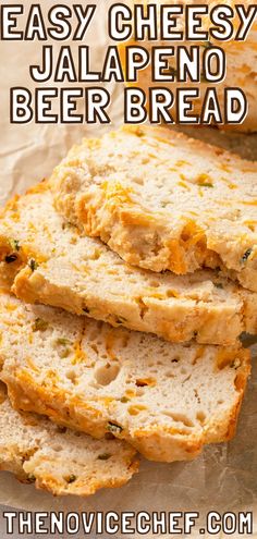 this easy cheesy jalapeno beer bread is the perfect appetizer for any occasion