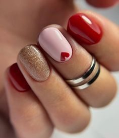 Elegant Touch Nails, Ideas Uñas, Fancy Nails Designs, Fire Nails, Cute Nail Designs, Fancy Nails, Nail Paint, Nail Art Inspiration, Valentines Nails