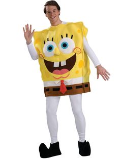 Adult Spongebob Squarepants Spongebob Deluxe Costume - costumes.com Spongebob Costume Ideas, Squarepants Outfit, Spongebob Outfit, Spongebob Halloween, Spongebob Costume, Mother 3, Spongebob Square, Square Pants, Halloween Event