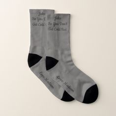 Ideal gift of the groom from the bride , So you don't get cold feet Wedding day socks . This is a template ready for you too add your own names to . Checkered Socks, Groom Socks, Sock Store, Purple Socks, Yellow Socks, Wedding Socks, Santa Socks, Wedding Gifts For Groom, Stylish Socks