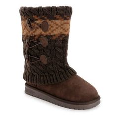 Essentials by MUK LUKS Women's Cheryl Boots can't be beat. Cozy sweater knit design and soft faux fur lining blends everyday comfort with on-trend style. These boots are as functional as they are fashionable with a faux fur lining to keep you warm and TPR sole to ensure they can go wherever the day takes you. Size: 11.  Color: Brown.  Gender: female.  Age Group: adult. Women's Winter Boots, Winter Shoes For Women, Womens Mid Calf Boots, Shoe Insoles, Winter Boots Women, Cozy Sweater, Pretty Shoes, Dream Shoes, Mid Calf Boots