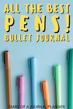 We've tried and tested all the best pens for bullet journals so you don't have to! Bullet Journal Pens, Best Bullet Journal Pens, Journal Calligraphy, Planner Pens Holder, Journal Pens, Bujo Monthly Spread, Bullet Journal Contents, Bullet Journal Printables