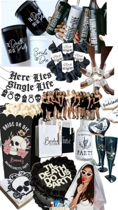 Bride or die/Till death do us party bachelorette/hen do inspiration Bachelorette Theme Ideas, Bach Themes, Team Bride Bachelorette, Hens Ideas, Bachelorette Party Planner, Bachelorette Bag, Bride Or Die