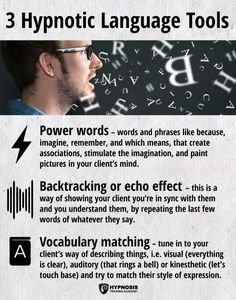 a poster describing the three types of language and how they are used to describe them