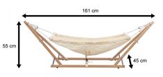 a hammock is shown with measurements for the size