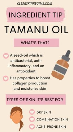 #BestFaceLotionForOilySkin Tamanu Oil Benefits, Bad Acne, Tamanu Oil, Product Knowledge, Baking Soda Shampoo