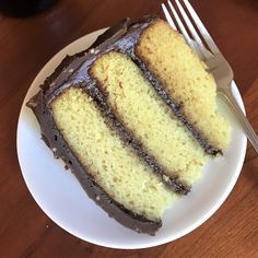 a piece of cake sitting on top of a white plate