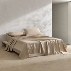 The Calvin Klein Washed Percale Collection is available in sheet sets, duvet sets, and comforter sets for a modern monochromatic bed. Crafted from 200-thread count cotton percale and garment washed, it feels super soft and relaxed. Made using non-toxic dyes, Standard 100 by Oeko-Tex® Certified. Calvin Klein Size: King Sheet Set with 2 Pillowcases, Color/Pattern: Camel Brown Calvin Klein Washed Cotton Percale Sheet Set | Size King Sheet Set with 2 Pillowcases | AllModern Pillow Bedroom, Percale Sheets, Colour Pattern, Twin Sheets, Twin Sheet Sets, King Sheet Sets, Cotton Sheet Sets, Size King, Sheet Sets Queen