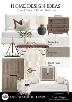 FREE Shoppable Design Concept Boards — Sandringham Interiors Neutral Decorative Pillows, Design Boards, Neutral Bedroom, Interior Design Mood Board, Upholstered Bed Frame