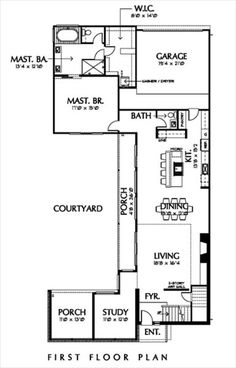 the first floor plan for a home