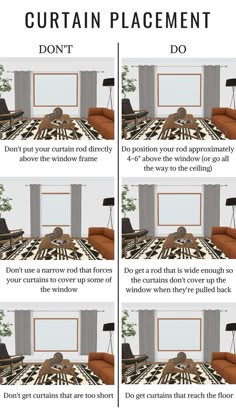 four different types of living room furniture and their uses info sheet for each type of seating area