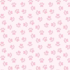 pink paw prints on a white background for wallpaper or fabric, this pattern is perfect for baby's nursery decor