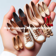 how to create miniature shoes Barbie Shoes Diy, Mini Crafts Diy Easy, Sowing Tricks, Easy Diy Miniatures, Doll Shoes Tutorial, Doll Furniture Tutorial, Shoes For Dolls, Miniature Clothes, Miniature Shoes