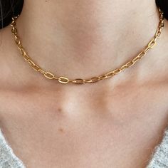 This Rectangle Chain Layering Necklace Is A Perfect Addition To Your Necklace Layers And Looks So Chic On Its Own! It Is Made From 18k Gold Filled And Also 18k Stamped. It Is Perfect For Everyday Wear! You Don't Need To Worry About Tarnishing! . D E T A I L S Materials: 18k Gold Filled. Necklace Length: 14 Inches (34 Cm) + Extension 2 Inches (5 Cm) Rectangular Chunky Chain Jewelry Gift, Dainty Rectangular Chain Necklaces, Gold Oblong Jewelry With Adjustable Chain, Gold Oblong Chain Jewelry, Gold Rectangular Chain Necklace In Minimalist Style, Gold Rectangular Minimalist Chain Necklace, Minimalist Gold Rectangular Chain Necklace, Everyday Rectangular Gold Chain Necklace, Gold Oblong Necklace With Cable Chain