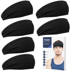 PRICES MAY VARY. 【6 PCS Sweat Absorbing】Made from high quality polyester and spandex, these sports sweat band effectively absorb sweat and hold hair in place during exercise, allowing your kids to focus on their workout without the need to constantly wipe sweat from their forehead. 【Great Elasticity & Durability】The headbands for men is made of a soft and skin-friendly blend of cotton and spandex, which provides excellent elasticity and durability. The sweatbands for men can be easily stretched Headbands For Men, Sweat Headbands, Running Headbands, Athletic Headbands, Headband Men, Head Protection, Head Bands, Running Workout, Sports Running