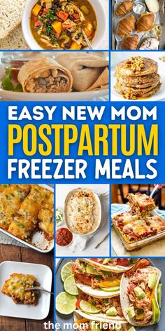 easy new mom postpartum freezer meals that are ready to be eaten in less than 30 minutes