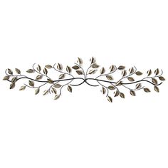 a metal wall decoration with leaves on it