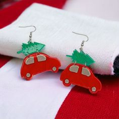 Nwt Christmas Truck Earrings - Handmade Holiday Earrings Description: Capture The Heartwarming Nostalgia Of The Season With These Charming, Handmade Earrings Featuring A Red Christmas Truck Carrying A Festive Tree In The Back. These Earrings Bring The Joy Of The Holidays To Life, Adding A Whimsical Touch To Any Outfit. Perfect For Spreading Christmas Cheer And Celebrating The Timeless Traditions Of The Season. Embrace The Magic Of The Holidays With These Delightful Earrings! Details: - Material: Red Truck Earrings, Red Christmas Truck, Spreading Christmas Cheer, Holiday Earrings, Acrylic Shapes, Christmas Truck, Holiday Earring, Handmade Holiday, Red Truck