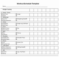 the workout schedule is shown in this printable worksheet for people to do