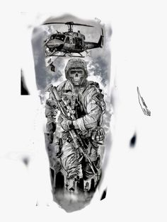 Skeleton Soldier Tattoo, American Soldier Tattoo, Army Soldier Tattoo Design, Tactical Tattoos For Men, Worrier Tattoo Design, Combat Tattoo, Outlaw Tattoos For Men, Soldier Tattoo Design, Tattoo Soldier