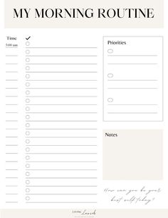 I am OBSESSED with using this morning routine checklist to help me plan out my morning routine! I literally just fill it out with my morning routine ideas and can edit it for every month. It's been a HUGE help and keeps me accountable to follow it everyday! Morning Routine With Workout, 5am Morning Routine, 5am Morning, 1 Hour Workout, Morning Routine List, Miracle Morning Routine, Good Morning Routine, Morning Routines List, Routine List