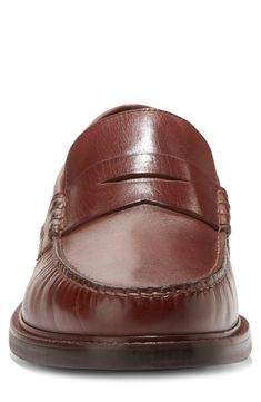 A slim penny slot vamp adds a vintage contrast to this high-polish leather loafer that offers a sophisticated appeal. Moc toe Slip-on style Leather upper, textile lining, rubber sole Imported Cole Hann, Penny Loafers Men, Penny Loafer, Penny Loafers, Leather Loafers, Cole Haan, Scotch, Nordstrom Rack, Penny