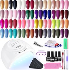 Amazon.com: JODSONE Gel Nail Polish Starter Set Ribbon Glitter Gel Nail Summer Light Gel Nail Polish Winter Dark Nail Polish Glossy 36-Piece Multi-color Gel Nail Polish Set : Beauty & Personal Care Pink Elements, Dark Nail Polish, Matte Nail Polish, Matte Top Coat, Glitter Gel Nails, Gold Stickers