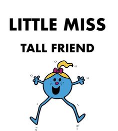 a blue cartoon character with a yellow bow on its head and the words little miss oversharer above it