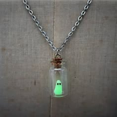 Adopt A Ghost, Pet Ghost, Ghost Necklace, Ghost Gifts, Glowing Necklace, Alternative Gifts, Adoption Certificate, Gothic Gifts, Mens Jewelry Necklace