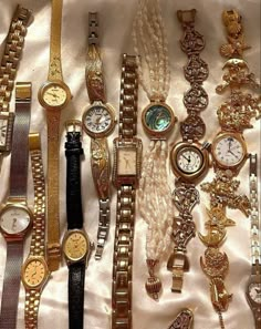 Vintage Gold Watch, Indie Jewelry, White Cloth, Best Tattoo Designs