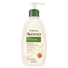 Aveeno Daily Moisturising Yogurt Body Cream saturates your body with nourishing moisture and revitalises normal to dry skin. With a delicious smelling apricot and honey fragrance, this cream helps reinforce the skin's natural barrier and improves its natural balance for healthy-looking and more resilient skin from the first use. Formulated with prebiotic oat and probiotic Greek yogurt, its rich and creamy formula is clinically proven to moisturise. Aveeno Daily Moisturising Yogurt Body Cream is Aveeno Skin Relief, Honey Yogurt, Colloidal Oatmeal, Natural Balance, Moisturizing Body Lotion, Skin Benefits, Moisturizing Lotions, Daily Moisturizer