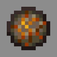 an image of a pixellated object with oranges and browns on it's surface