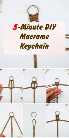 how to make a keychain out of rope and twine with 5 minute diy macrame