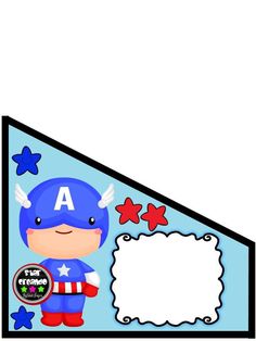 a cartoon character with an american flag on it's face and stars around him