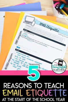 the five reasons to teach email etiquette at the start of the school year