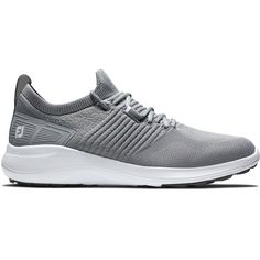 FootJoy Men’s FJ Flex XP Golf Shoes - Closeout The FootJoy Flex XP takes the very popular and super comfortable Flex line, and adds some high-end benefits. The XP is now 100% waterproof and features a full-rounded toe designed by a process called Laser Sport fit. Ideal for both on and off the course wear, the Flex XP contains pointed traction on swing pressure points, and flat area traction on initial contact points for walking on a smooth surface. A supportive EVA midsole, ultra-cushioned Fine- Footjoy Golf Shoes, Golf Socks Women, Womens Golf Skirts, Golf Pants Women, Shoes 2021, Golf Shorts Women, Golf Socks, Sport Shoe, Womens Golf Shirts