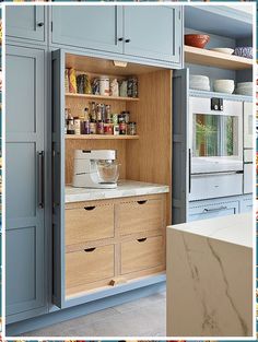 Kitchen Cabinet Storage - Yes, You Want It! Isn't that what you are looking for? Visit now for more tips. Clever Kitchen Storage, Hidden Kitchen, Kitchen Cupboard Designs, Kitchen Pantry Design, Interior Renovation, Kitchen Cupboard, Kitchen Room Design, Kitchen Inspiration Design, Pantry Design